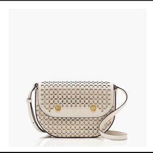 Bristol Crossbody in Laser-Cut Leather - Ivory